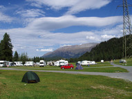 Camping mit Bergblick